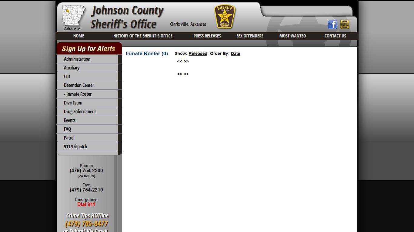 Inmate Roster - Current Inmates - Johnson County Sheriff AR